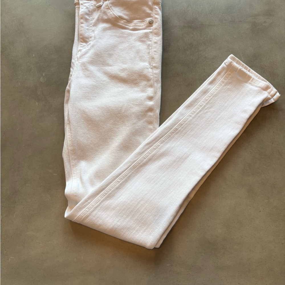 Rag snd Bone White Jeans 10 Inch Skinny Capri Size 26